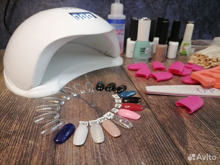Набор для маникюра с лампой