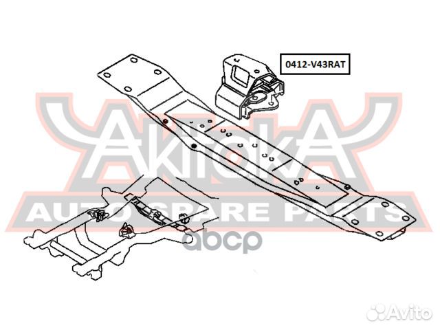 Опора двигателя mitsubishi pajero 2 -99 задн.AT