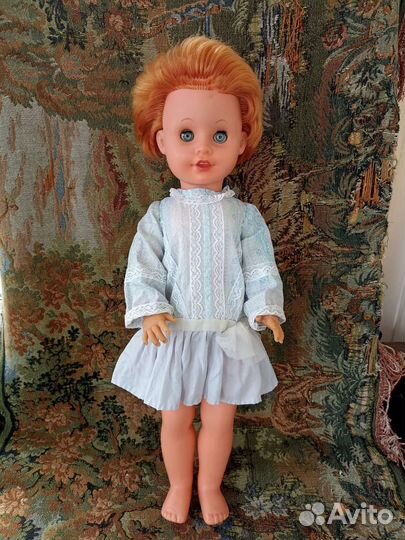 Редкая кукла ГДР 60 см с зубками Демуза Пуппен