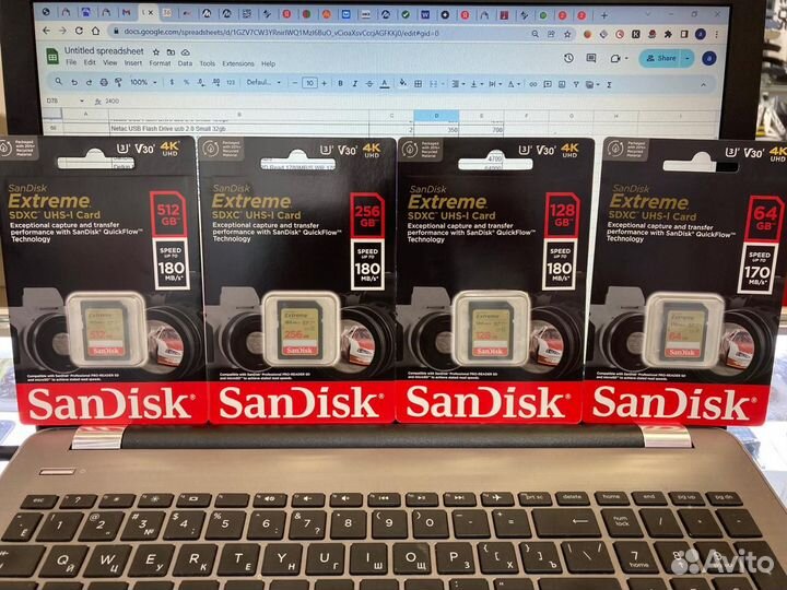 SanDisk Extreme 180MB/s Class 10 UHS-I U3 128гб/25