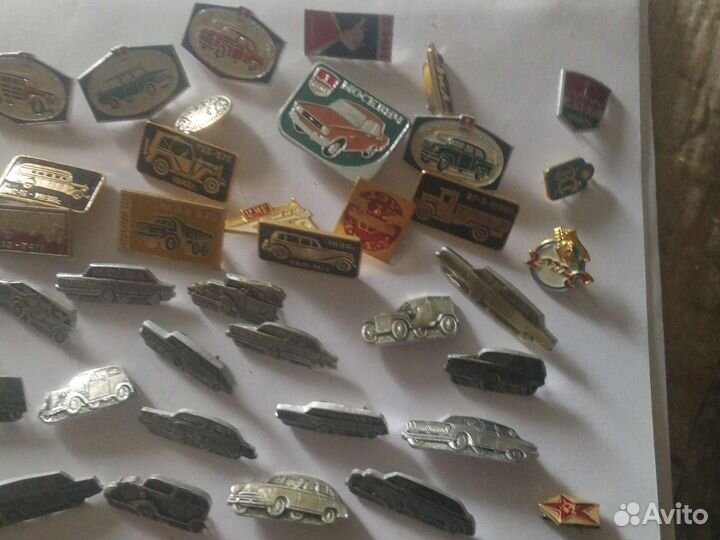 Значки СССР автопром зеркальные/газ