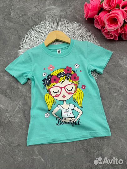 Футболка детская для девочки 110 116 122 128