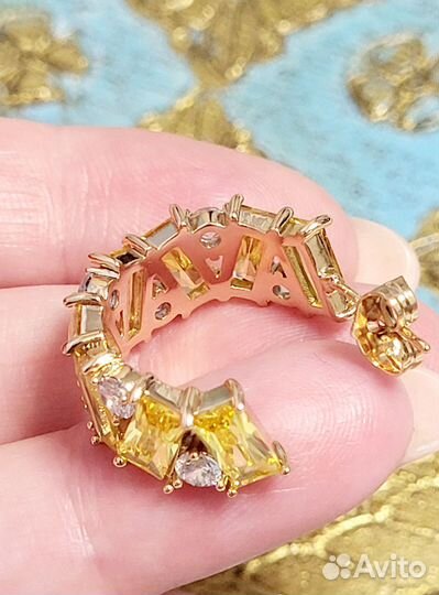 Swarovski серьги кольца