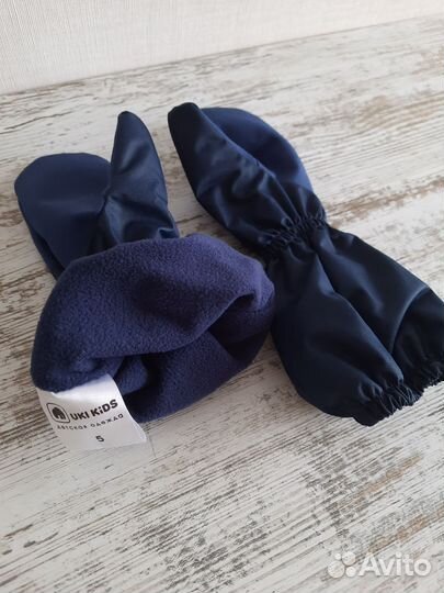 Новые варежки-краги демисезонные на флисе, 5 р