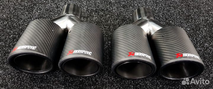 Насадки на глушитель Akrapovic style 63 - 89 (2 ви