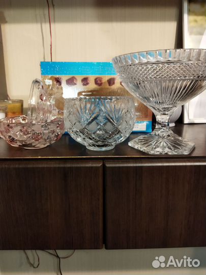 Хрустальная конфетница СССР