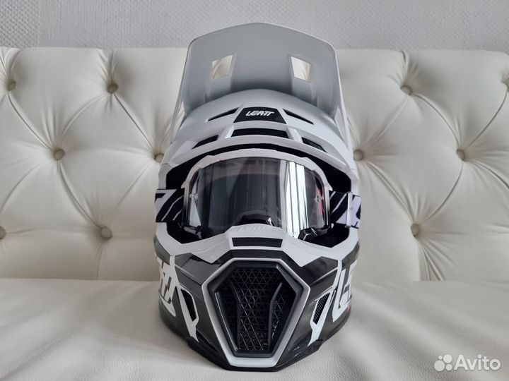 Шлем с Очками Кроссовый Leatt 7.5 Helmet White v23