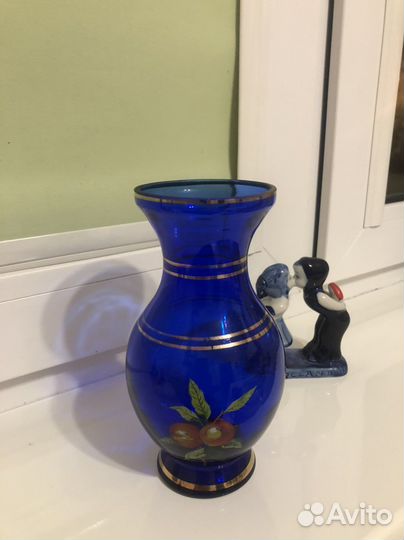 Ваза цветное стекло СССР