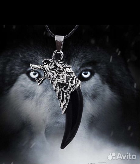 Подвеска волк, клык