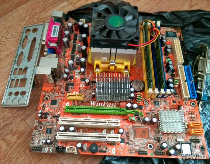 Комплект мать проц память кулер