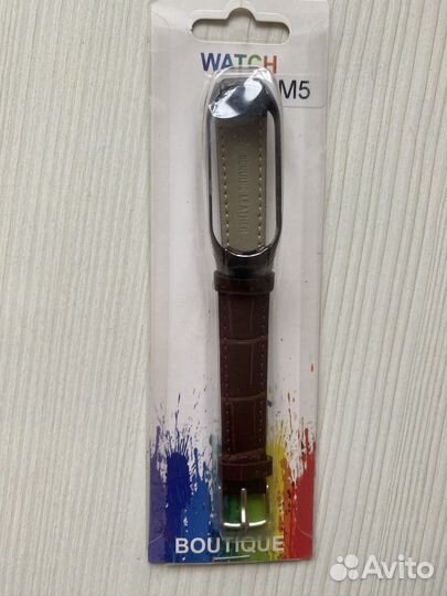 Ремешок для часов xiaomi mi band 5 кожаный