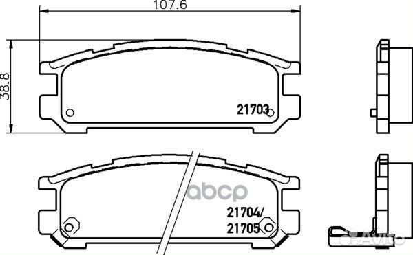 Колодки тормозные дисковые зад subaru legac