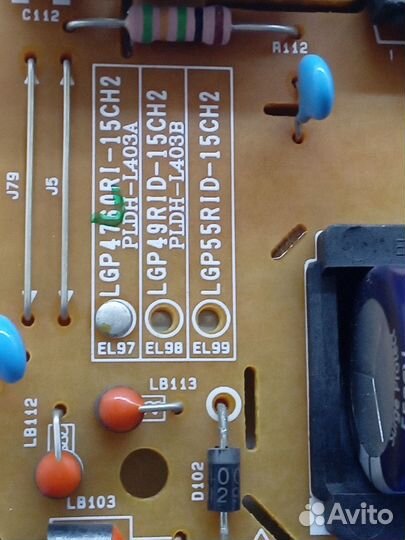 Блок питания EAX66203101(1.6) телевизора LG