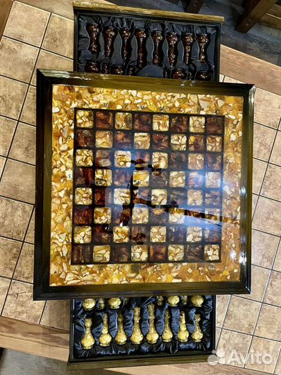 Шахматы ручной работы из Янтаря