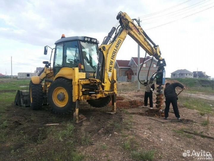 Аренда экскаватора погрузчика ямобур