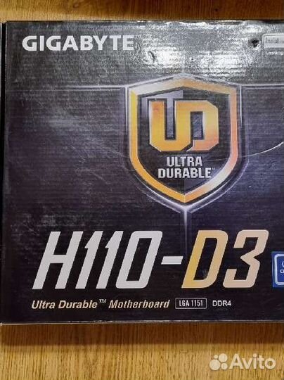 Материнская плата mATX LGA1151 gigabyte GA-H110-D3