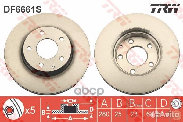 Диск тормозной перед прав mazda 3 Saloon (B