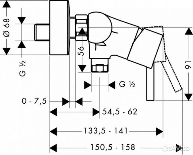 Смеситель для душа Hansgrohe Talis S2 32640000