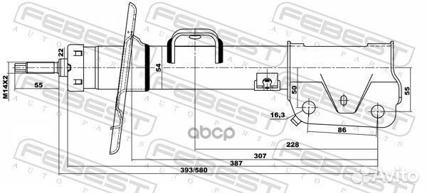 Амортизатор передний левый GAS.twin tube 211100