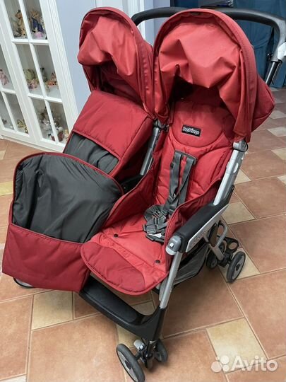 Коляска для двойни peg perego