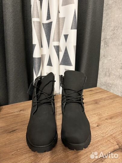 Ботинки timberland чёрные, зимние