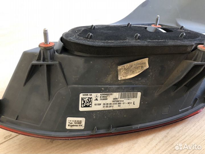 Фонарь задний левый mercedes с-class w205 (2014-20