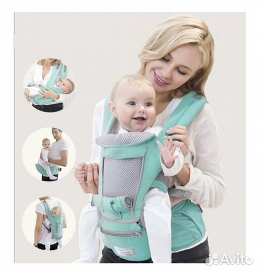 Рюкзак переноска кенгуру, мятный