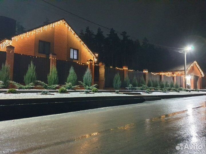 Новогоднее Оформление Световыми Гирляндами Бахрома