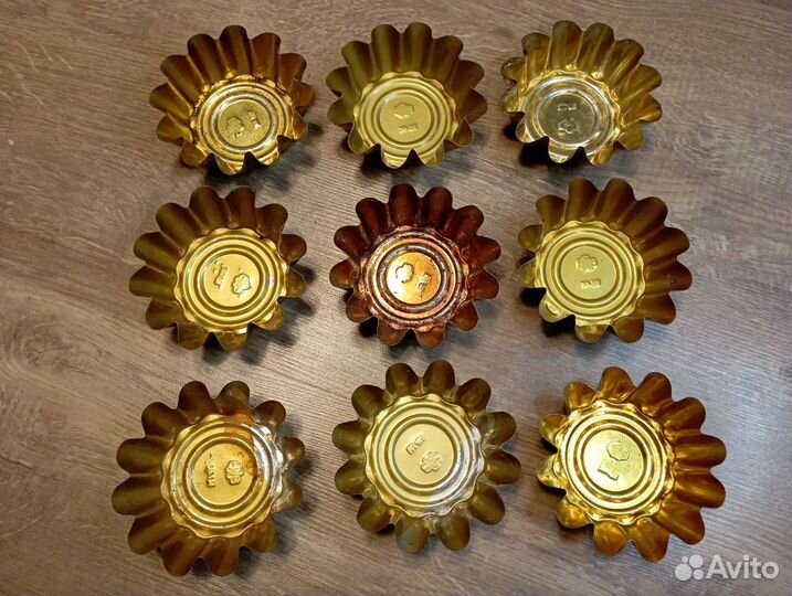 Советские жестяные формочки для кексов или желе