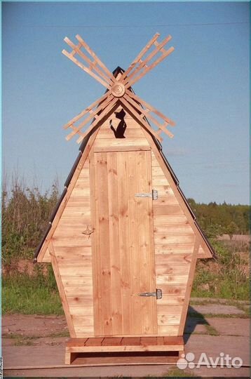 Уличный туалет деревянный Ш323
