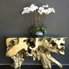 Консоль sequoia gold console table