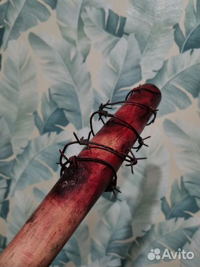 Бейсбольная бита деревянная кровавая для косплея