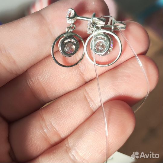 Серьги серебро 925,Sokolov