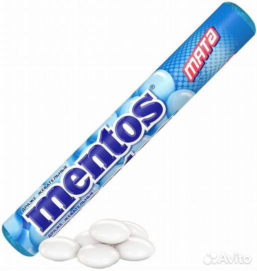 Жевательные драже Mentos Мята 37г - опт