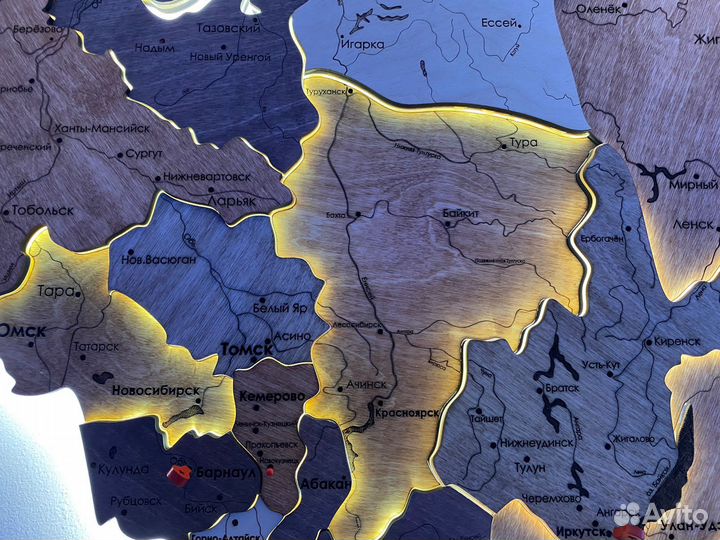 Настенная карта России