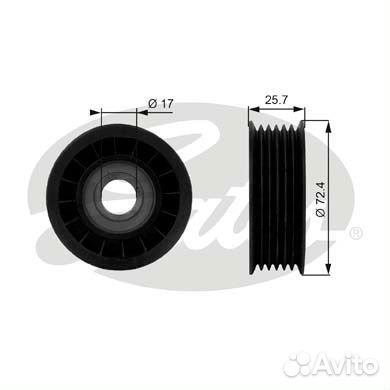 Направляющий ролик привода вспомогательных агрегат
