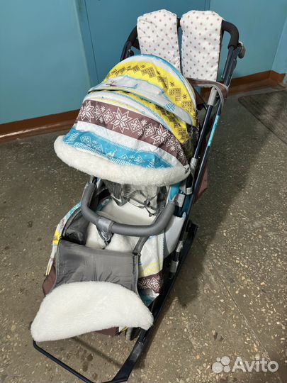 Детские санки коляска бу