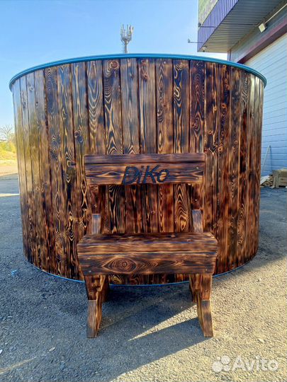 Купель на дровах, банный чан