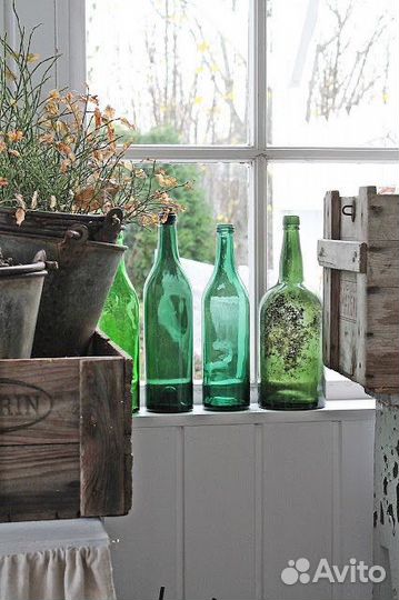 Винтажные банки, склянки, бутылки и графины