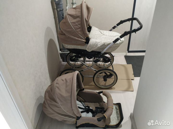Коляска 2 в 1 adamex. Большие колеса