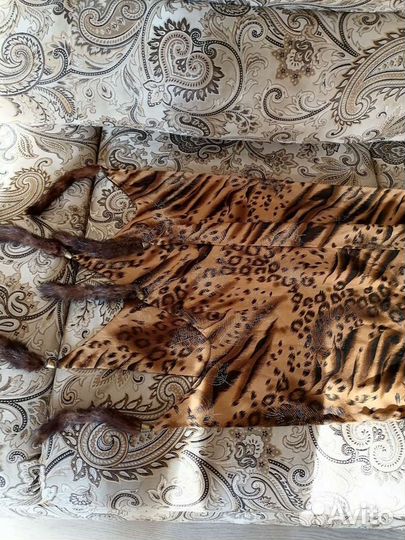 Палантин с мехом норки