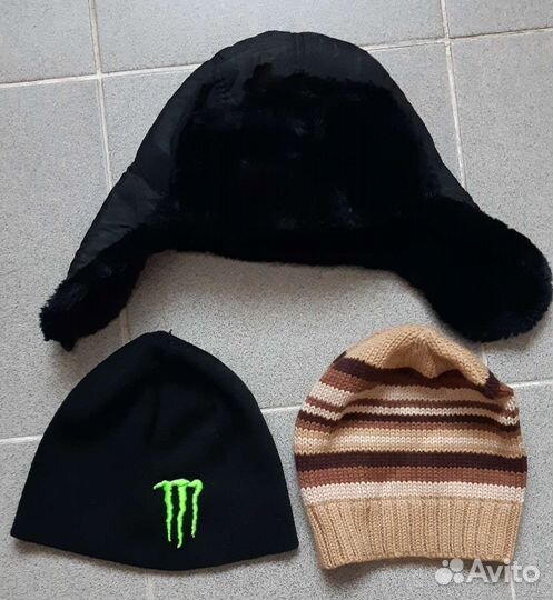 Шапочки для мальчика 7-9 лет пакетом