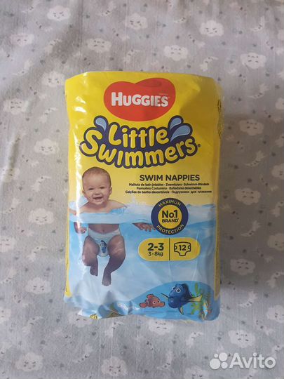 Подгузники для плавания 3-8кг Huggies