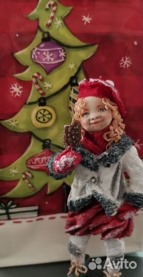 Ватные елочные игрушки набор