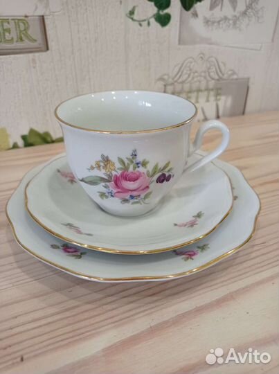 Чайный набор Богемия Мейсенский букет