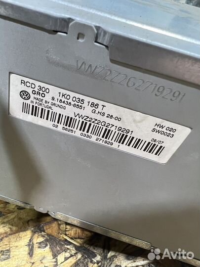 Магнитола штатная Фольксваген Пассат B6