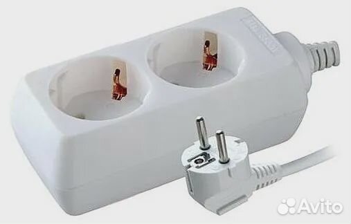 Сетевой удлинитель Volsten S 2x3-Z, 2 розетки, 3 м