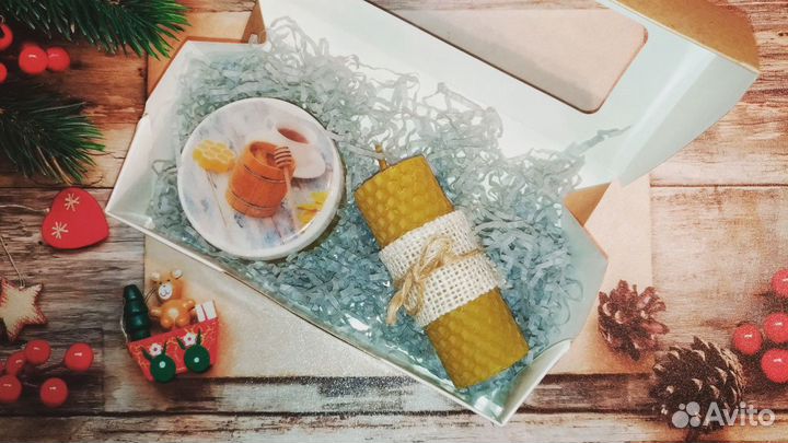 Мыло со свечой ручной работы, подарочный набор