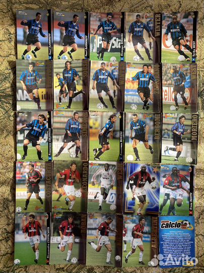 Карточки футбольные коллекционные Calcio 1999