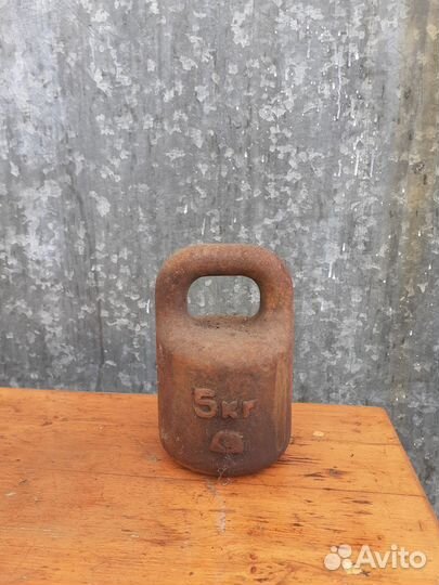 Весовая гиря 5 кг СССР